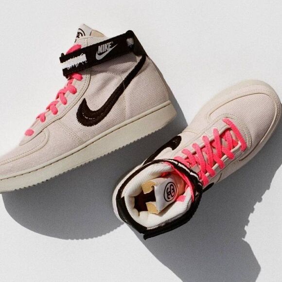 Nike x Stussy Vandal High Fossil DX5425-200 Shoes Sneakers Mens 8.5 US 42 EUR - Picture 8 of 12